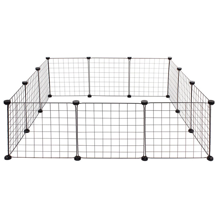 Ketrec kutyáknak, macskáknak és kistestű állatoknak, Merco Bucky, mérete 110 x 110 x 37 cm, fekete szín