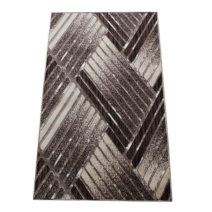 Csúszásgátló szőnyeg Sötét kávé, barna, bézs, poliészter, 120 x 180 cm