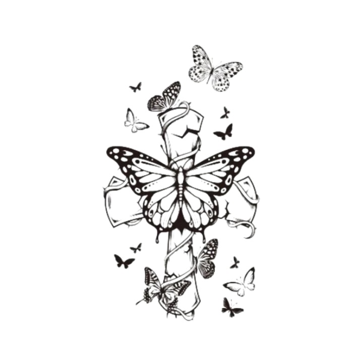 Tatuaj temporar, CRT, Butterfly caught, Rezistent la apa, 10.5 x 6 cm