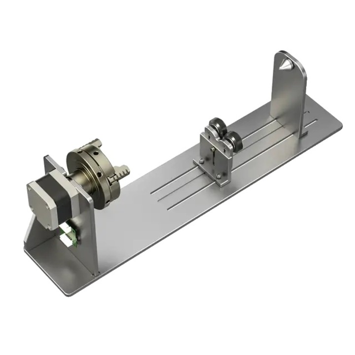 Gravor laser portabil cu modul rotativ pentru obiecte cilindrice, argintiu