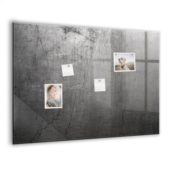 Tabla magnetica, Coloray, Perete metalic, Gri, 100x70 cm, Marker alb, Magneti, 010640700030400027304