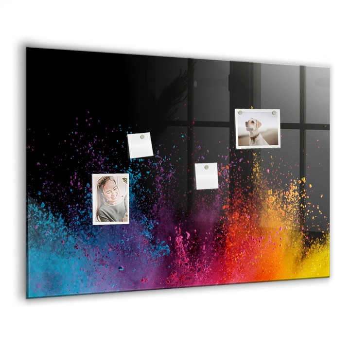 Tabla magnetica, Coloray, O explozie de culori, Multicolor, 100x70 cm, Marker alb, Magneti, 010640700030400088540