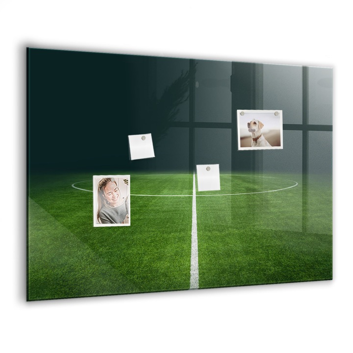 Tabla magnetica, Coloray, Teren de fotbal, Verde, 100x70 cm, Marker alb, Magneti, 010640700030400088409