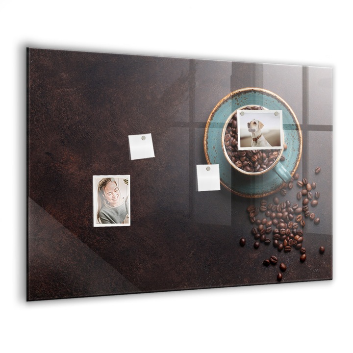 Tabla magnetica, Coloray, ceasca de cafea, Multicolor, 100x70 cm, Marker alb, Magneti, 010640700030400027763