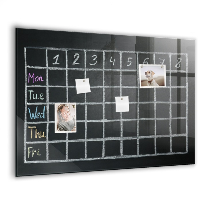 Tabla magnetica, Coloray, Planul lectiei, Multicolor, 100x70 cm, Marker alb, Magneti, 010640700030400088357