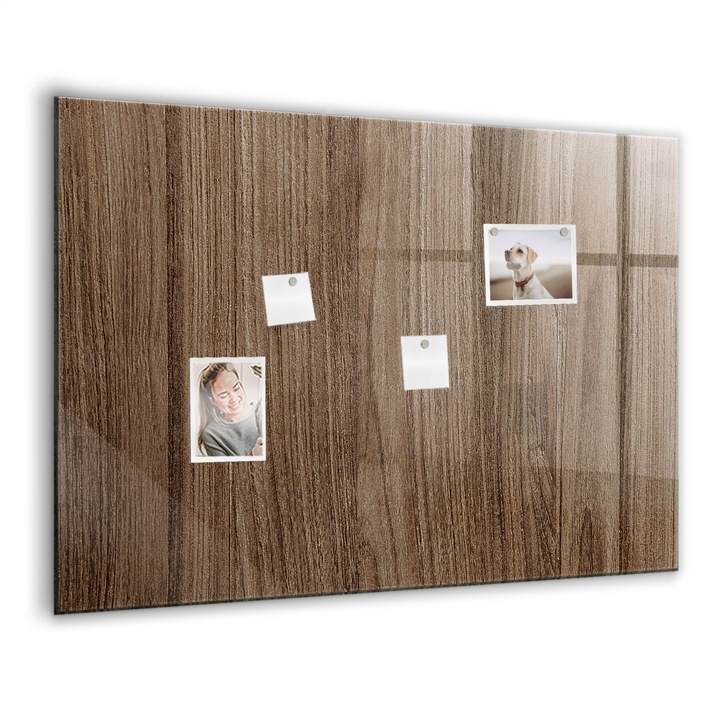 Tabla magnetica, Coloray, Lemn inchis la culoare, Maro, 100x70 cm, Marker alb, Magneti, 010640700030400027948