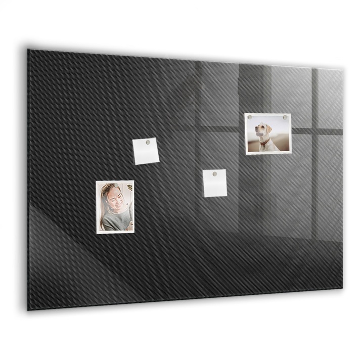 Tabla magnetica, Coloray, Abstractie intunecata, Negru, 100x70 cm, Marker alb, Magneti, 010640700030400088595