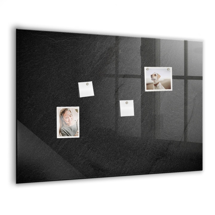 Tabla magnetica, Coloray, Stanca intunecata, Negru, 100x70 cm, Marker alb, Magneti, 010640700030400027820