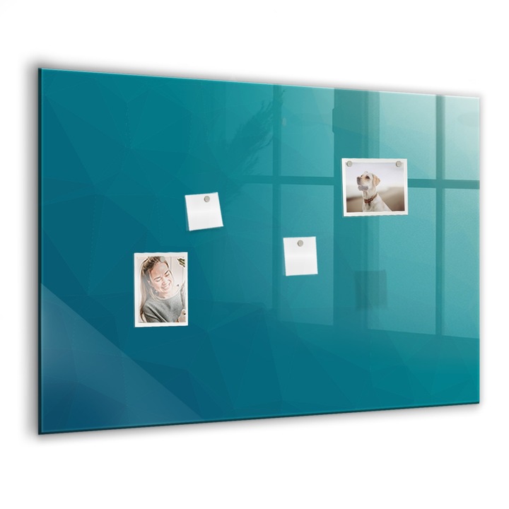 Tabla magnetica, Coloray, Abstractia nautica, Turcoaz, 100x70 cm, Marker alb, Magneti, 010640700030400088523