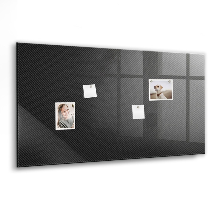 Tabla magnetica, Coloray, Abstractie intunecata, Negru, 120x60 cm, Marker alb, Magneti, 010640700040400088595