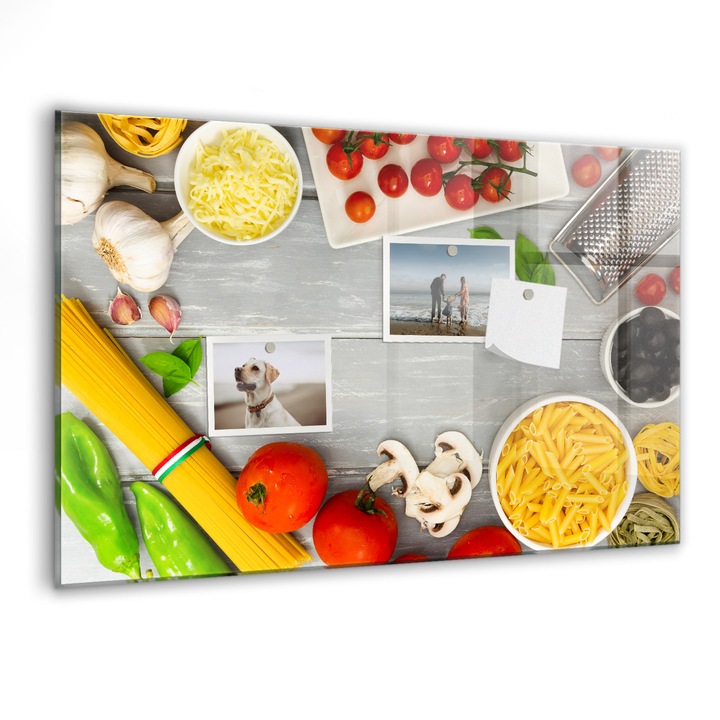 Tabla magnetica, Coloray, Ingrediente, Multicolor, 60 x 40 cm, Magneti, Marker negru, 010640700010300260199