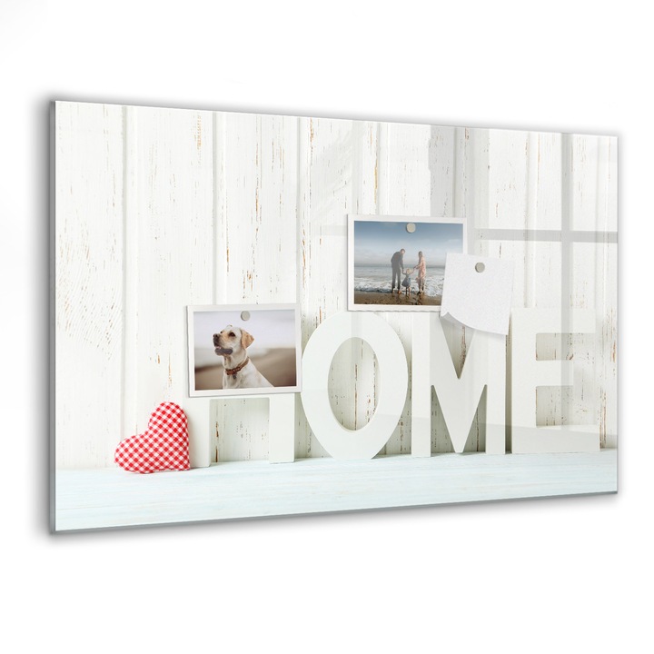 Tabla magnetica, Coloray, Inscriptia casei, Alb, 60 x 40 cm, Magneti, Marker negru, 010640700010300088750