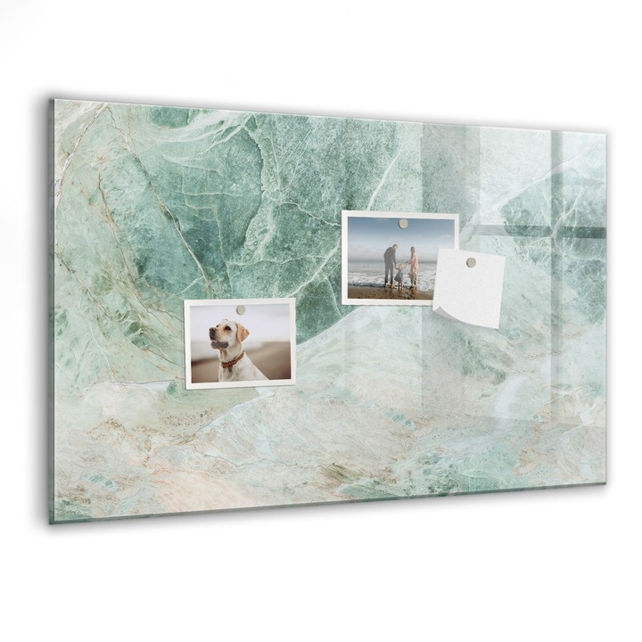 Tabla magnetica, Coloray, Suprafata de marmura, Multicolor, 60 x 40 cm, Magneti, Marker negru, 010640700010300032057