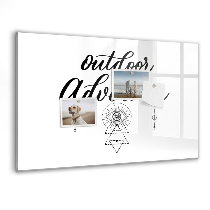 Tabla magnetica, Coloray, Aventura in aer liber, Alb, 60 x 40 cm, Magneti, Marker negru, 010640700010300275321