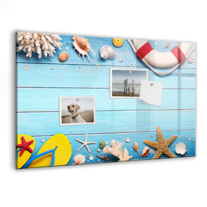 Tabla magnetica, Coloray, Gadgeturi de plaja, Multicolor, 60 x 40 cm, Magneti, Marker negru, 010640700010300260203