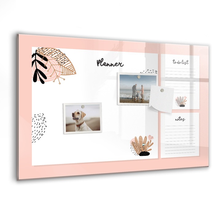 Tabla magnetica, Coloray, Note de planificator, Alb, 60 x 40 cm, Magneti, Marker negru, 010640700010300088683