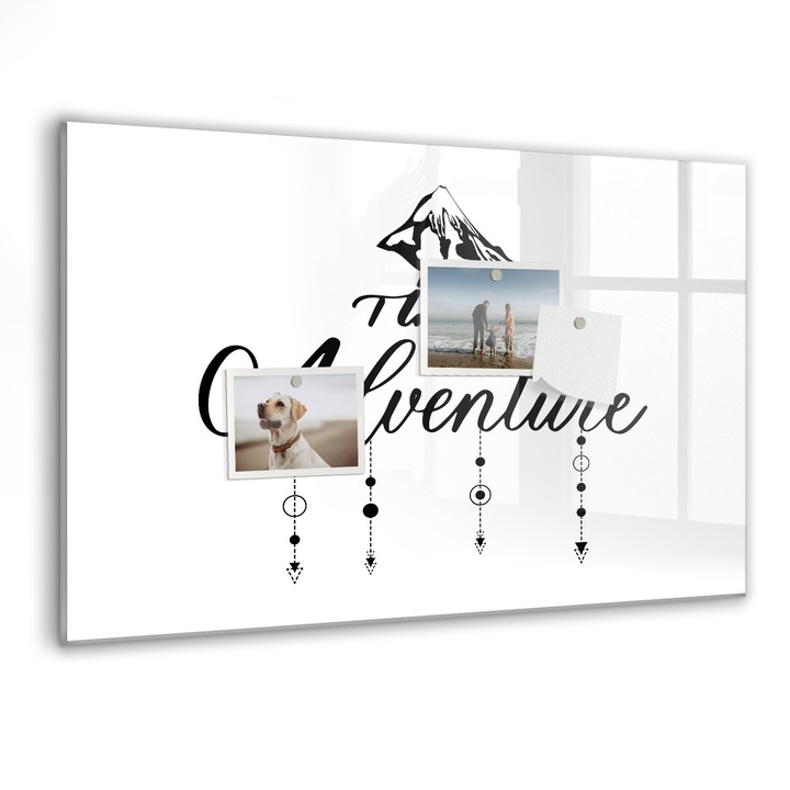 Tabla magnetica, Coloray, Aventura, Alb, 60 x 40 cm, Magneti, Marker negru, 010640700010300275326