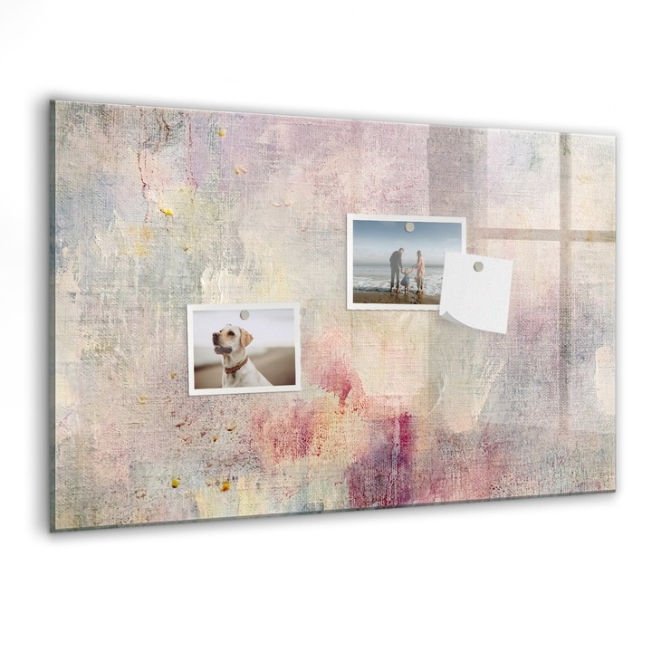 Tabla magnetica, Coloray, Abstractie pictata, Multicolor, 60 x 40 cm, Magneti, Marker negru, 010640700010300031142