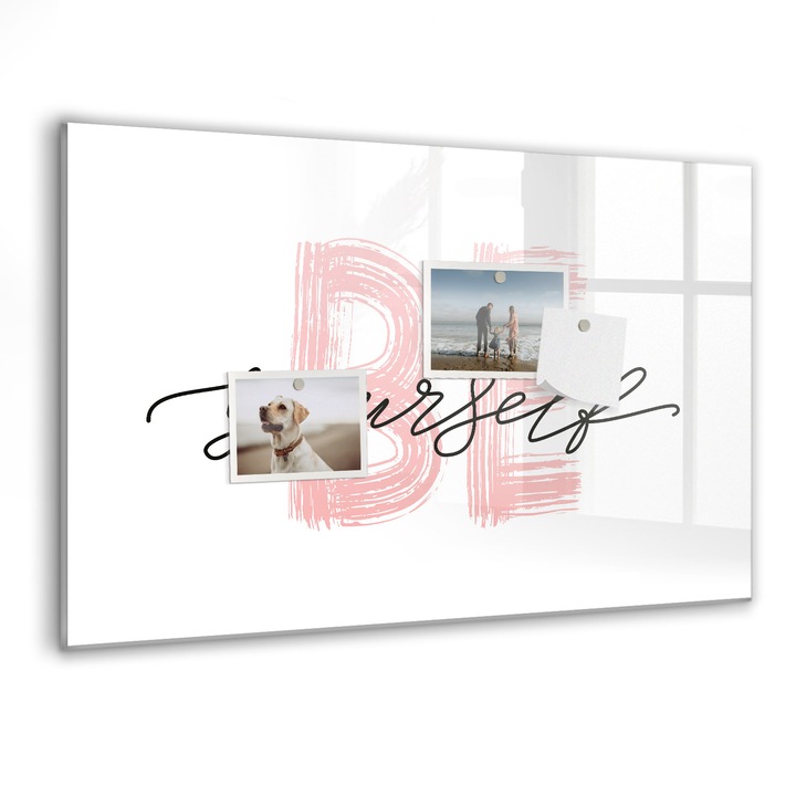 Tabla magnetica, Coloray, Inscriptia fii tu insuti, Alb, 60 x 40 cm, Magneti, Marker negru, 010640700010300088640