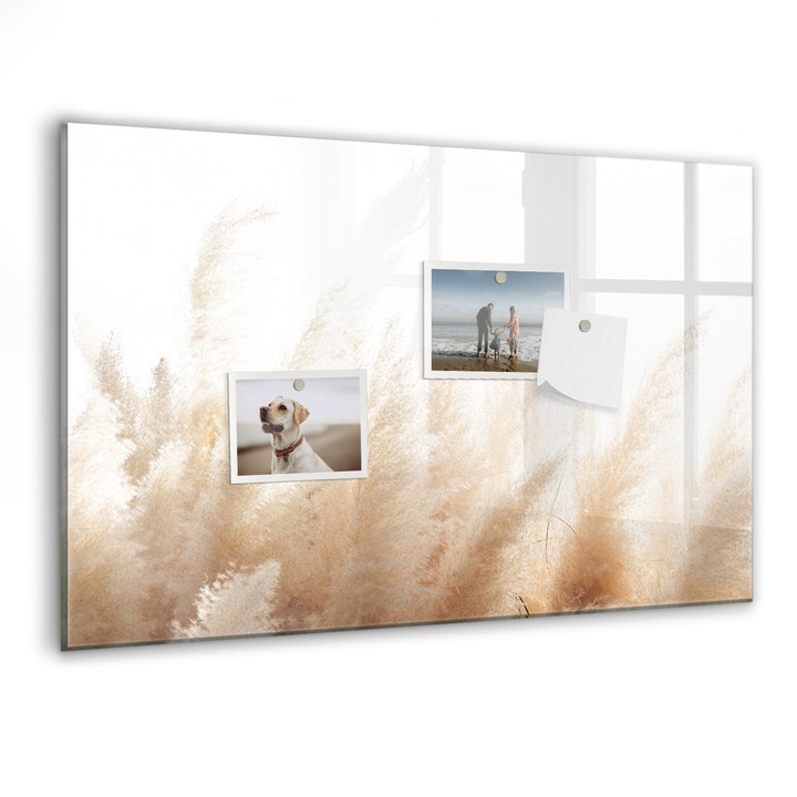 Tabla magnetica, Coloray, Abstractia cerealelor, Maro, 60 x 40 cm, Magneti, Marker negru, 010640700010300088628