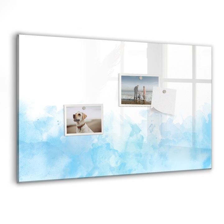 Tabla magnetica, Coloray, Pete pictate, Albastru, 60 x 40 cm, Magneti, Marker negru, 010640700010300088597