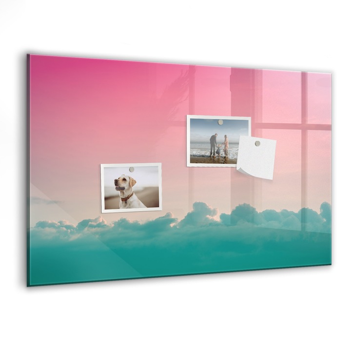 Tabla magnetica, Coloray, Cerul gradient, Multicolor, 60 x 40 cm, Magneti, Marker negru, 010640700010300088488