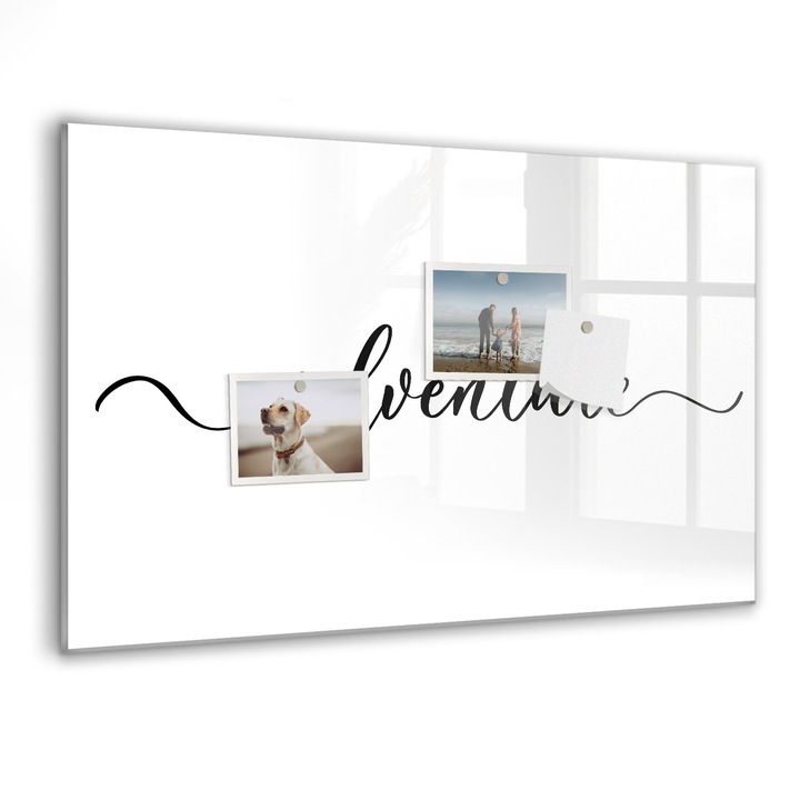 Tabla magnetica, Coloray, Inscriptie de aventura, Multicolor, 60 x 40 cm, Magneti, Marker negru, 010640700010300088456