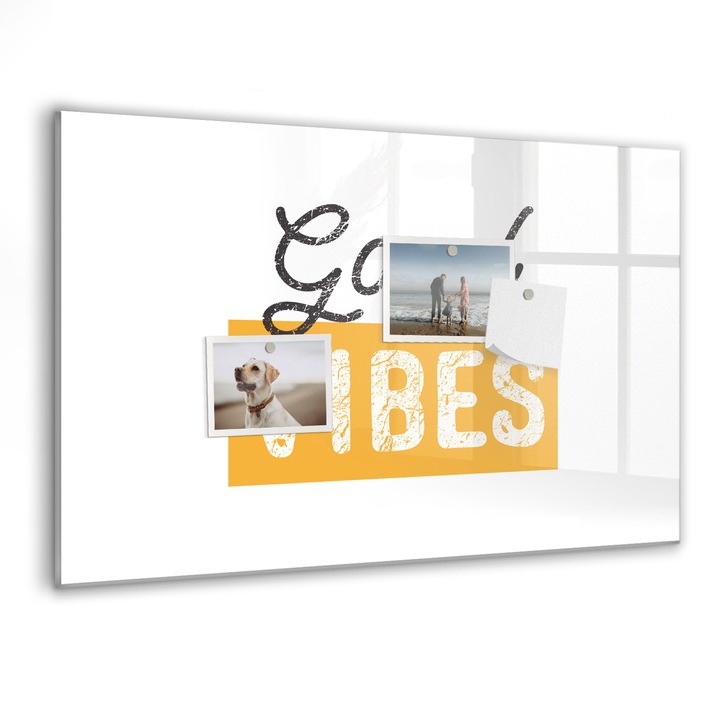 Tabla magnetica, Coloray, Propozitie inspirata, Gri, 60 x 40 cm, Magneti, Marker negru, 010640700010300088424