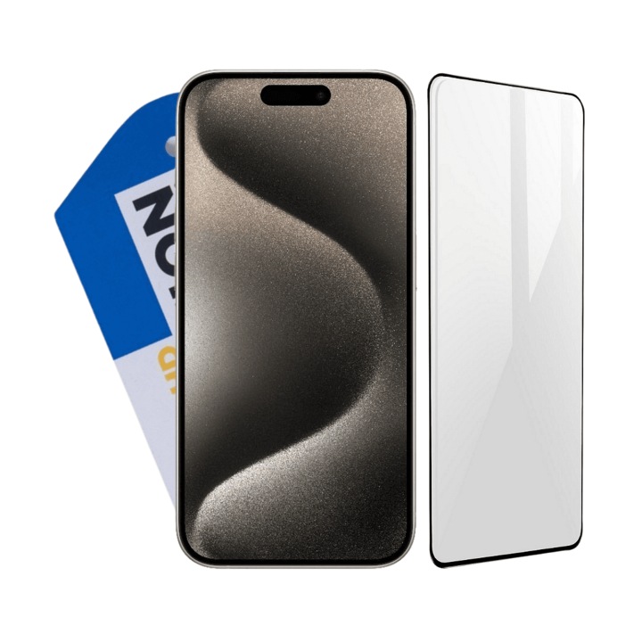 Протектор ОфисиТе за Apple iPhone 15 Pro Max, стъклен, full, удароустойчив