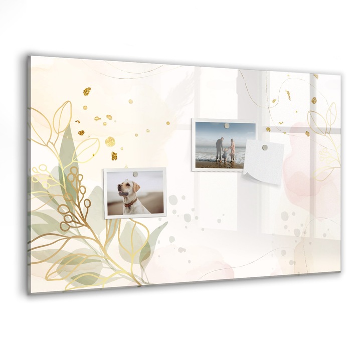 Tabla magnetica, Coloray, Abstractia pastelata, Multicolor, 60 x 40 cm, Magneti, Marker negru, 010640700010300260229