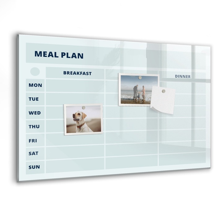Tabla magnetica, Coloray, Meniu pastel, Albastru, 60 x 40 cm, Magneti, Marker negru, 010640700010300260234