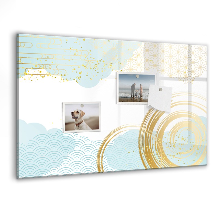 Tabla magnetica, Coloray, Model decorativ, Multicolor, 60 x 40 cm, Magneti, Marker negru, 010640700010300088257