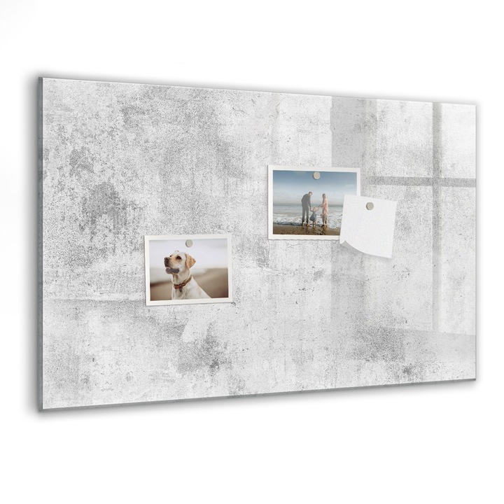 Tabla magnetica, Coloray, Perete de beton, Gri, 60 x 40 cm, Magneti, Marker negru, 010640700010300088279