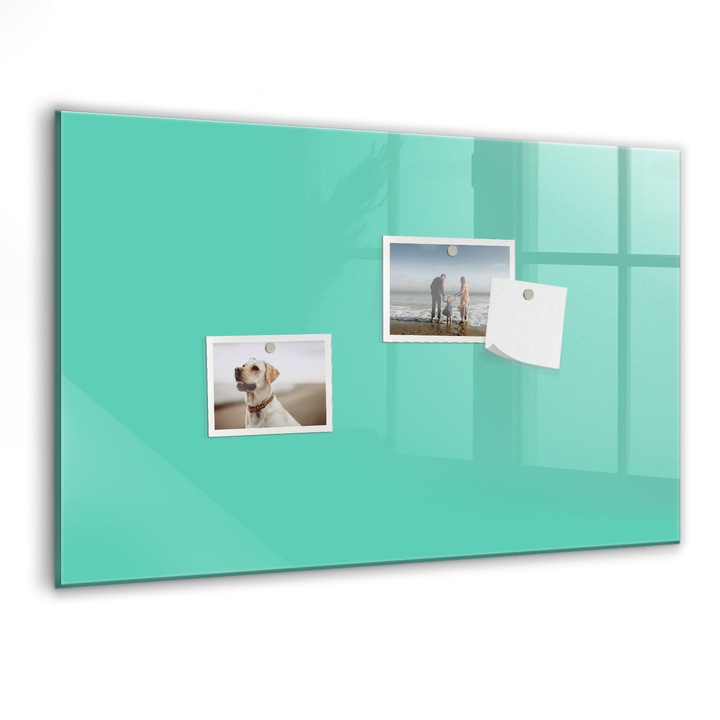 Tabla magnetica, Coloray, Turcoaz, 60 x 40 cm, Magneti, Marker negru, 010640700010300260243