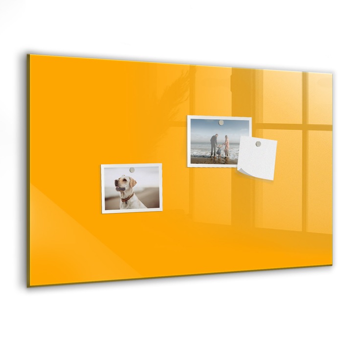 Tabla magnetica, Coloray, Galben banana, 60 x 40 cm, Magneti, Marker negru, 010640700010300260262