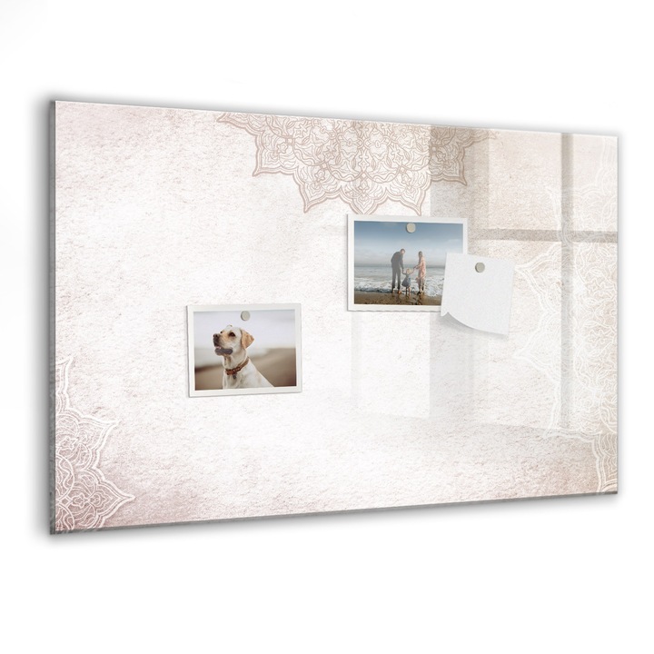 Tabla magnetica, Coloray, Model decorativ, Gri, 60 x 40 cm, Magneti, Marker negru, 010640700010300088508