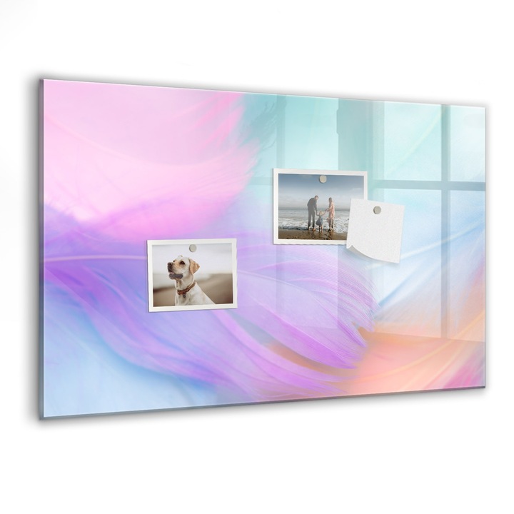 Tabla magnetica, Coloray, Pene colorate, Multicolor, 60 x 40 cm, Magneti, Marker negru, 010640700010300088512