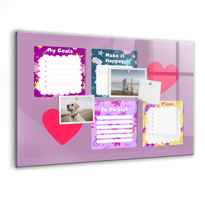 Tabla magnetica, Coloray, Note teribile, Multicolor, 60 x 40 cm, Magneti, Marker negru, 010640700010300088363