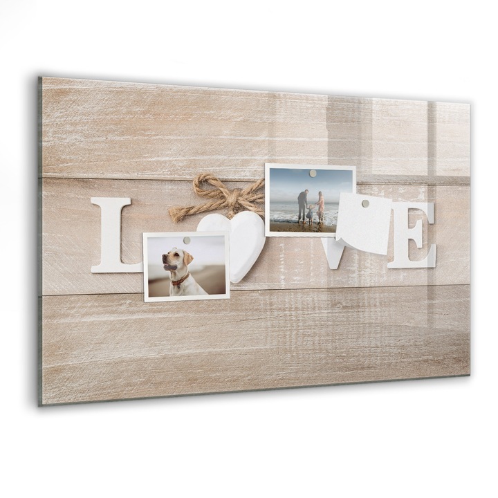 Tabla magnetica, Coloray, Dragoste de inscriptie, Multicolor, 60 x 40 cm, Magneti, Marker negru, 010640700010300088207