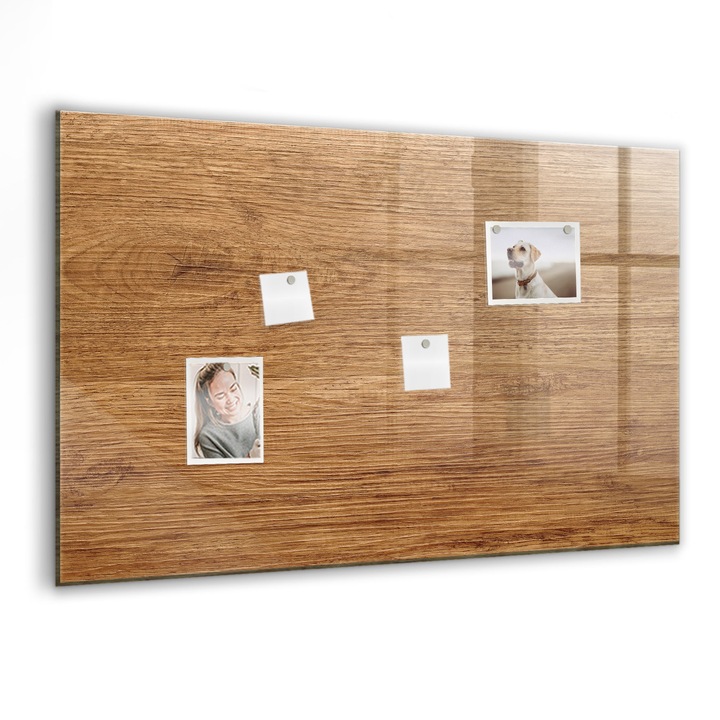 Tabla magnetica, Coloray, Lemn usor, Maro, 90 x 60 cm, Magneti, Marker negru, 010640700060300027220