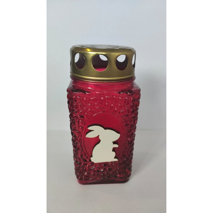 Стъклена свещ със зайче - PM185IEP