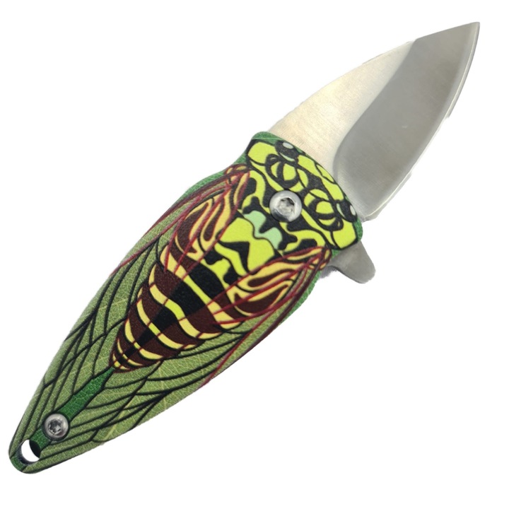 Briceag Pliabil, verde, Model Gandac, 104x28x10mm, Dalimag