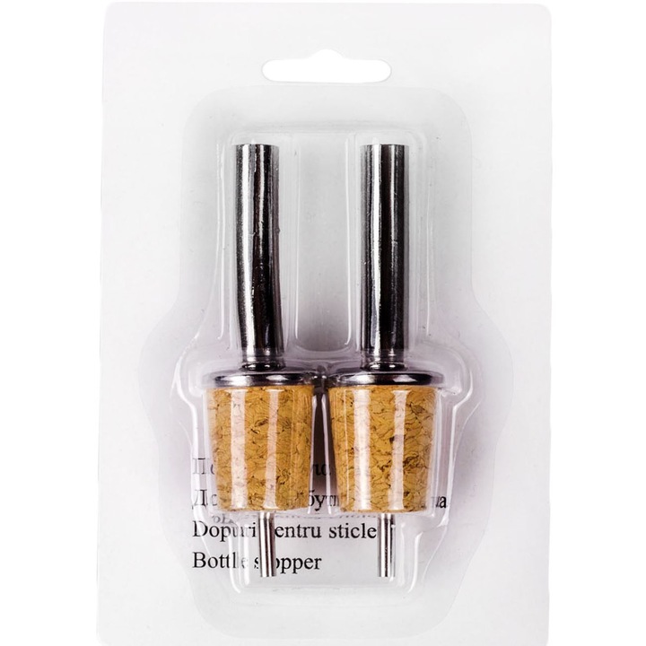 Set 2 dopuri de sticla cu pluta Shopiens®