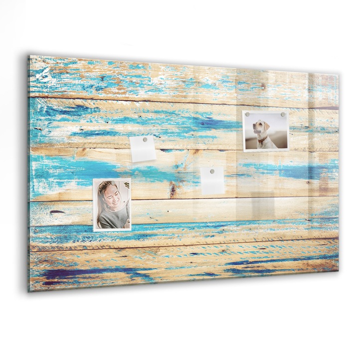 Tabla magnetica, Coloray, Lemn zgariat, Multicolor, 90 x 60 cm, Magneti, Marker negru, 010640700060300088737