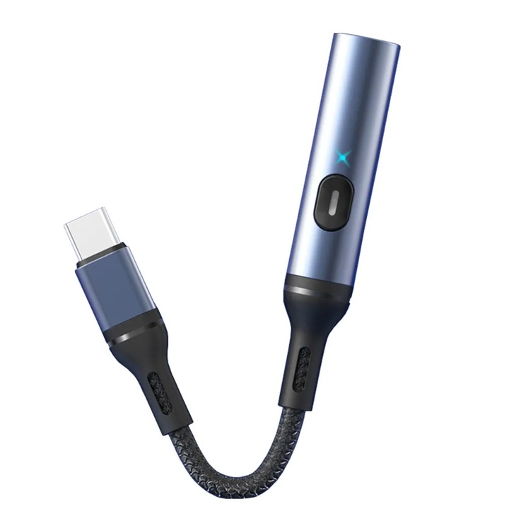 Bricheta electrica portabila, Verificare de securitate la aeroport disponibila, Fara baterie, Pentru telefon, Type-C, Albastru