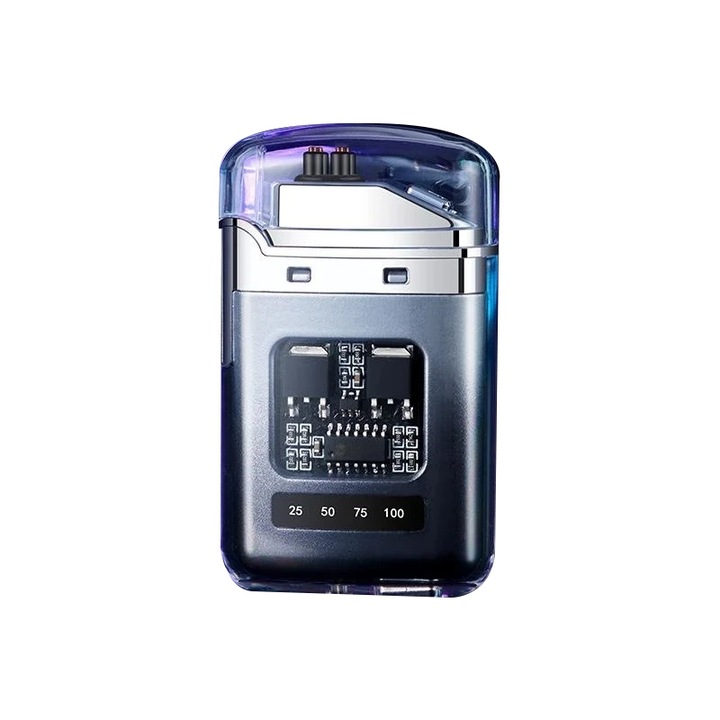 Bricheta electrica dublu arc, Senzor amprenta, Afisaj LED, Reincarcabila USB, Negru