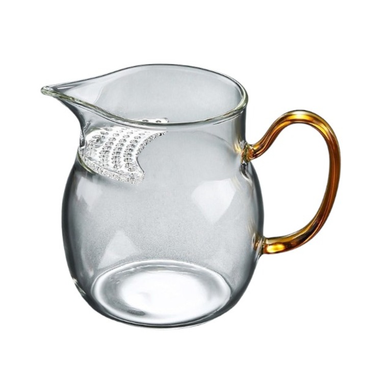 Cana Ceai din Sticla Termorezistenta cu Strecuratoare, 340 ml