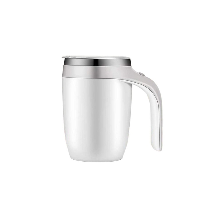 Cana Magnetica EDAR Inteligenta cu Auto-Amestecare, Tip Termos, r Pentru Cafea Din Otel Inoxidabil, Electrica, Cu Capac, Incarcare USB, Capacitate 380ml, GrI