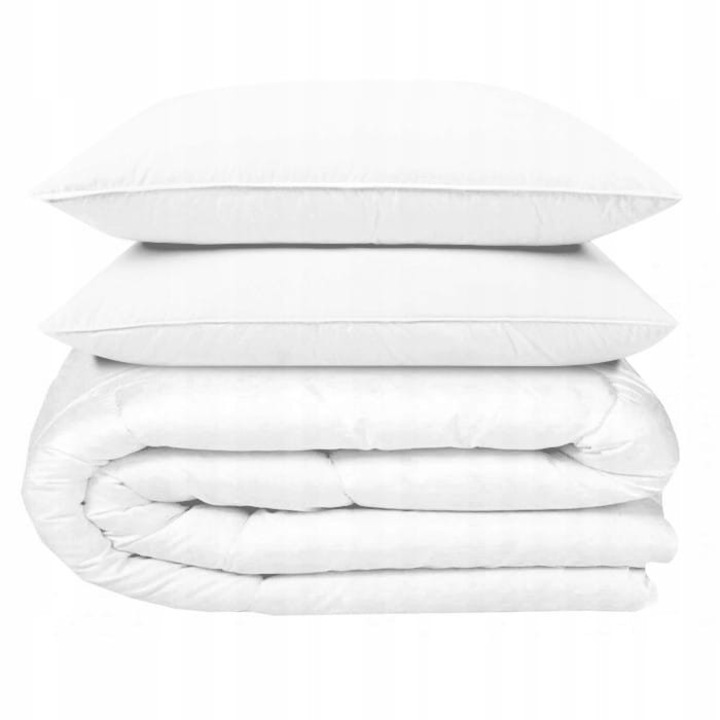 Set pilota 160x200 cm tot anul + 2 perne 70x80 cm din microfibra antialergica