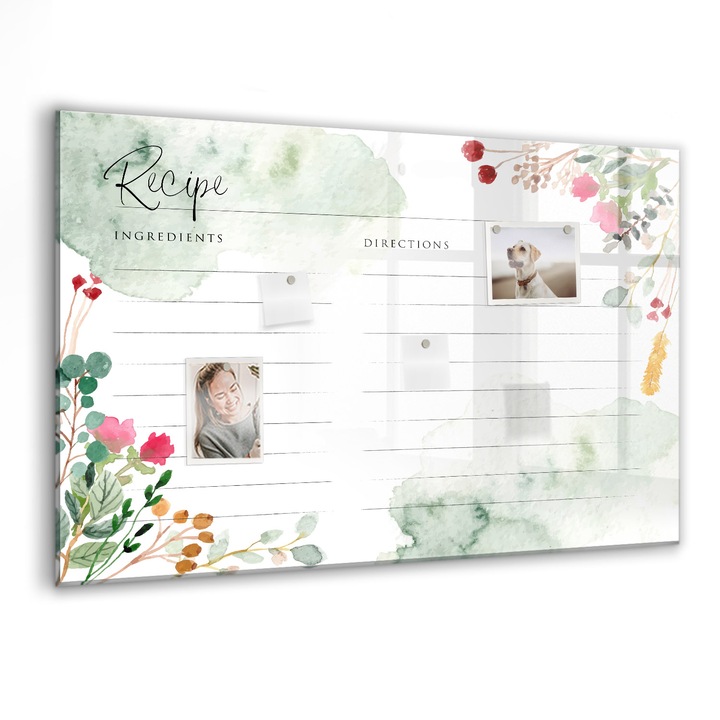 Tabla magnetica, Coloray, Loc pentru reteta, Multicolor, 90 x 60 cm, Magneti, Marker negru, 010640700060300260223